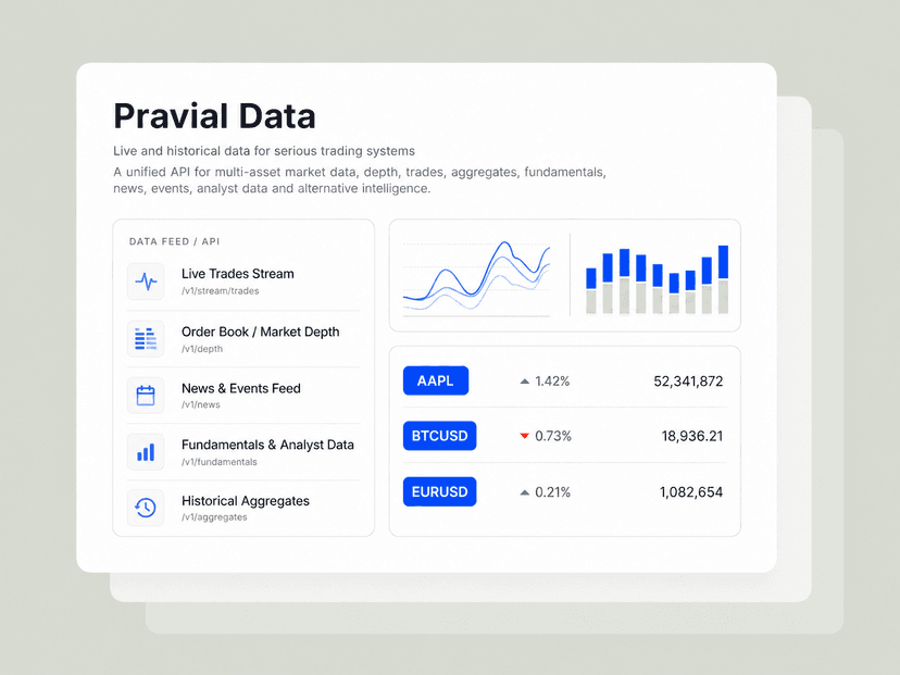 Live and historical data for serious trading systems